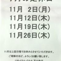 <リサイクルバナナ苫小牧店>11月の定休日のお知らせです♪